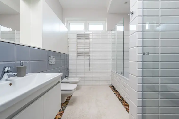Contemporary bathroom flooring